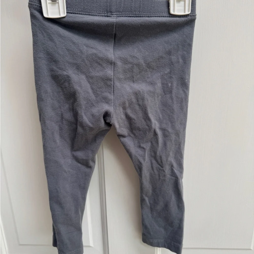 Old Navy 3T Girls Gray Leggings Pants Athletic Stretch